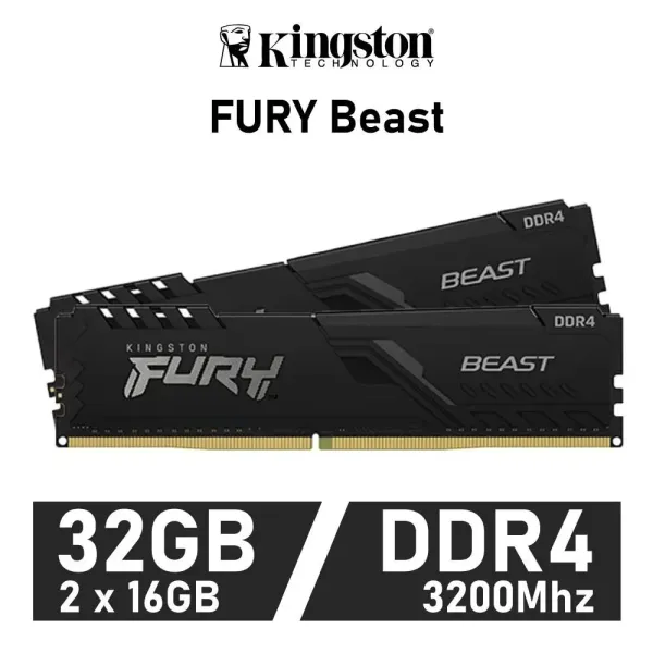 Kingston FURY Beast DDR4 3200 MHz 32GB 2x16GB CL16