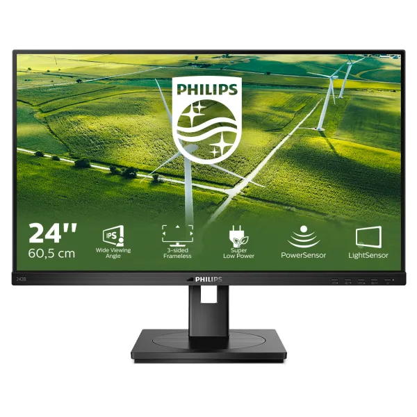 Philips 242B1G 23.8" LED IPS FHD 4ms 75Hz HDMI/DP/VGA/DVI/USB 3.0/Altavoces