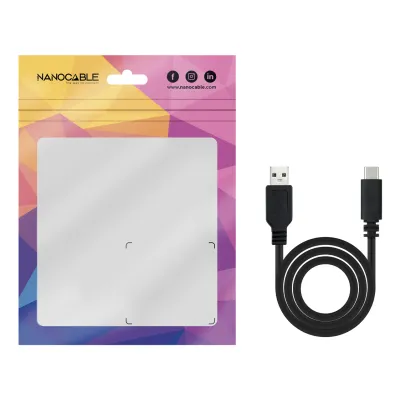 Nanocable cable usb 2.0 3a usb-c-m/m 1.5m negro