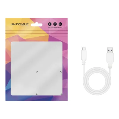 Nanocable cable usb 2.0 3a usb-c-m/m 1m blanco