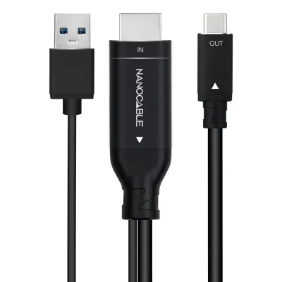 Nanocable Cable DisplayPort Macho a USB-C Macho 1.8m Negro