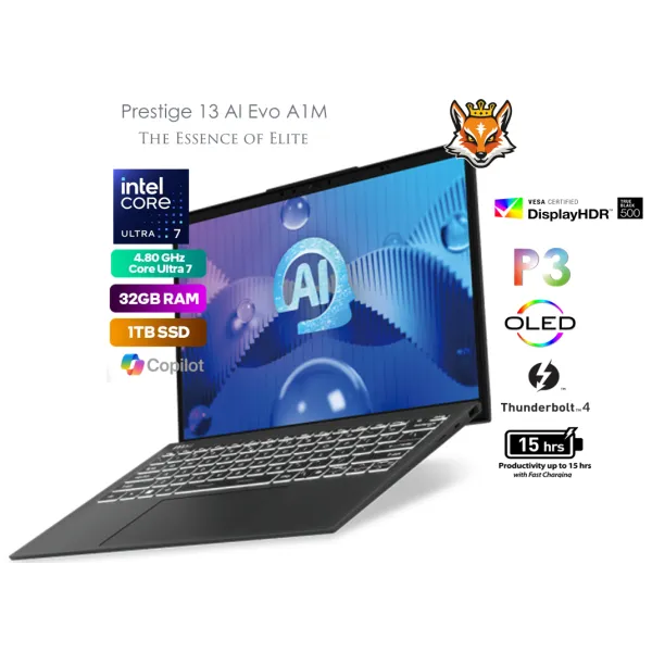 MSI Prestige 13 AI Evo OLED A1MG-024ES Intel Evo Core Ultra 7-155H 32GB 1TB 13.3"