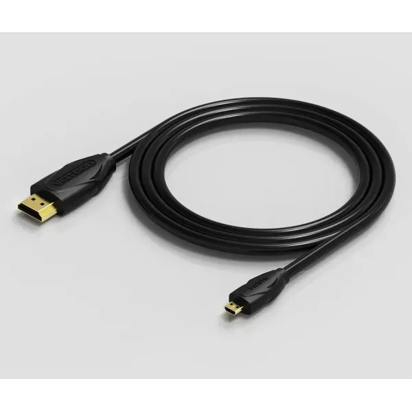 Cable HDMI Vention VAA-D03-B200/ HDMI Macho - Micro HDMI Macho/ 2m/ Negro