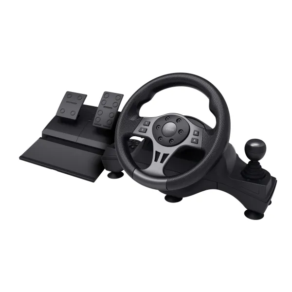 Trust GXT 289 Movi Racing wheel Volante de competición con vibración+Pedales+marchas para Nintendo,PS4,XBOX