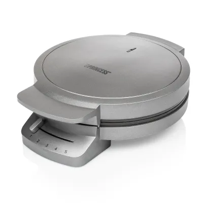Princess 132380 Deluxe Gofrera Corazones 1200W Plata/Negro