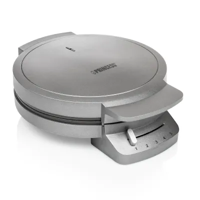 Princess 132380 Deluxe Gofrera Corazones 1200W Plata/Negro