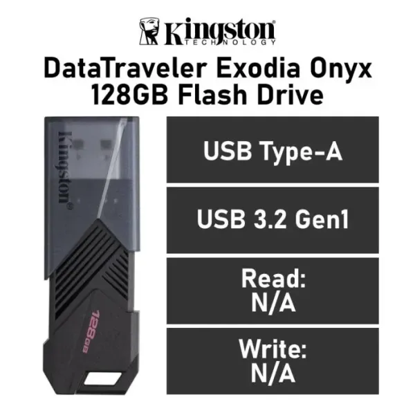 Kingston DataTraveler Exodia Onyx 128GB USB 3.2 Gen1