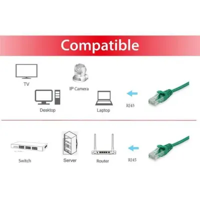 Equip Cable de Red RJ45 U/UTP Cat.6 Verde 20m Equip Cable de Red RJ45 U/UTP Cat.6 Verde 20m