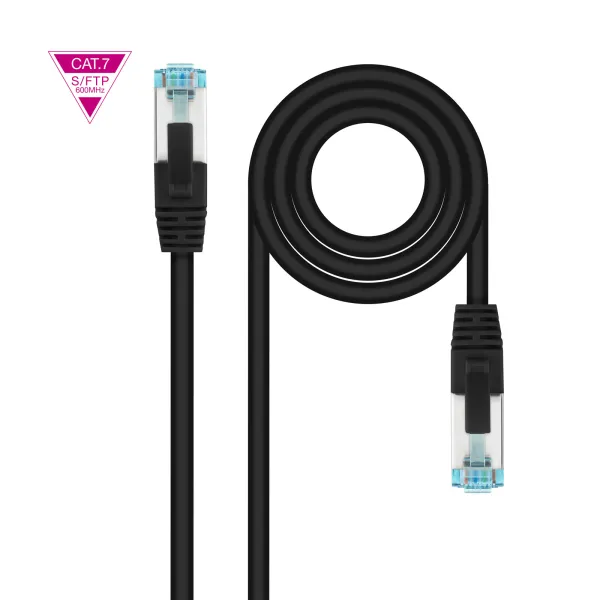 Nanocable Cable de Red Cat.7 600MHz LSZH SFTP PIMF AWG26 50cm Negro 