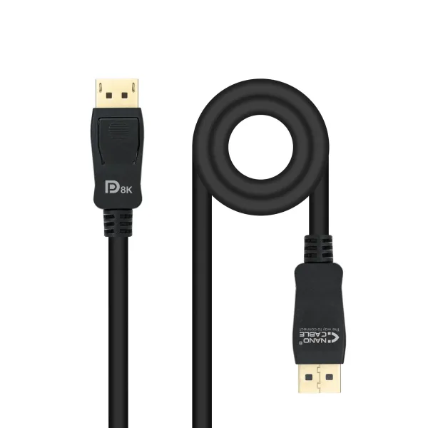 Nanocable Cable DisplayPort 1.4 Macho/Macho Negro 1 m