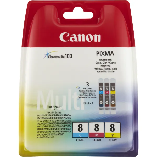 Canon 0621B029 cartucho de tinta 3 pieza(s) Original Cian, Magenta, Amarillo