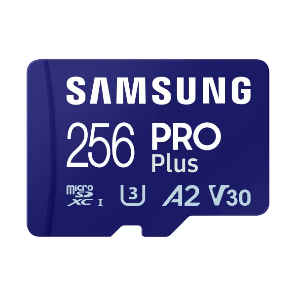 Samsung PRO Plus MicroSDXC 256GB UHS-I U3 A2 V30 Clase 10 con Adaptador SD