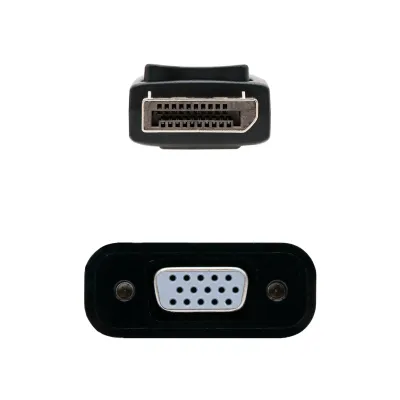 Nanocable Conversor DisplayPort a sVGA Negro 15 cm Nanocable Conversor DisplayPort a sVGA Negro 15 cm