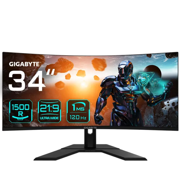 Gigabyte GS34WQC 34" LED WQHD 120Hz FreeSync Premium Curvo