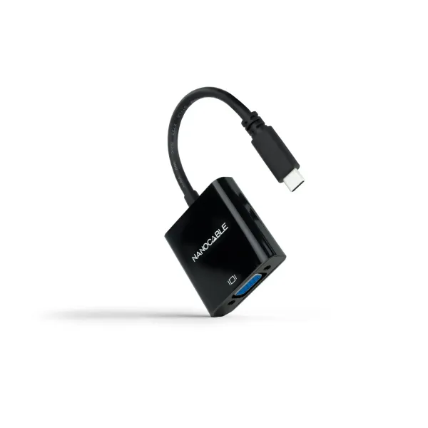 Nanocable Adaptador USB-C 3.1 a VGA Macho/Hembra 10 cm Negro