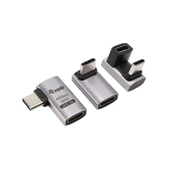 Equip 133478 cambiador de género para cable USB C Negro, Gris