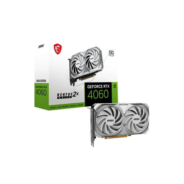 MSI Ventus 2x White GeForce RTX 4060 8GB OC GDDR6 DLSS3