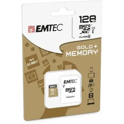 Emtec Elite Gold Memoria MicroSDXC 128GB UHS-I Clase 10 + Emtec Elite Gold Memoria MicroSDXC 128GB UHS-I Clase 10 +