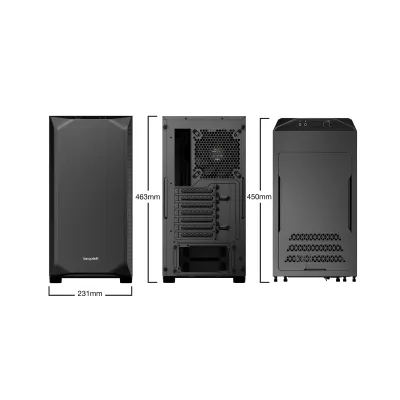 Be Quiet! Pure Base 500 Cristal Templado USB 3.2 Negra