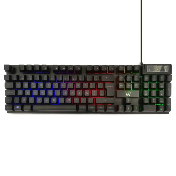 Ewent PL3319 teclado Juego USB QWERTY Portugués Negro