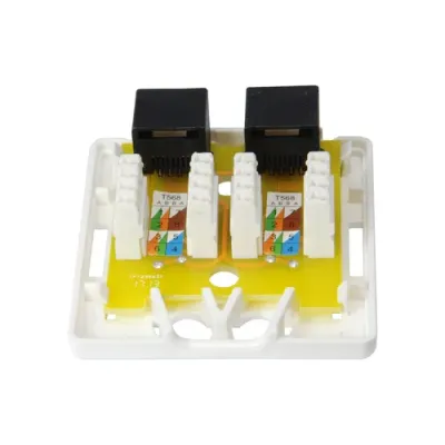 Roseta De Superficie Categoria 6 2 Hembras Rj45 Color Blanco Roseta De Superficie Categoria 6 2 Hembras Rj45 Color Blanco