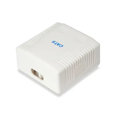 Roseta De Superficie Categoria 6 2 Hembras Rj45 Color Blanco Roseta De Superficie Categoria 6 2 Hembras Rj45 Color Blanco