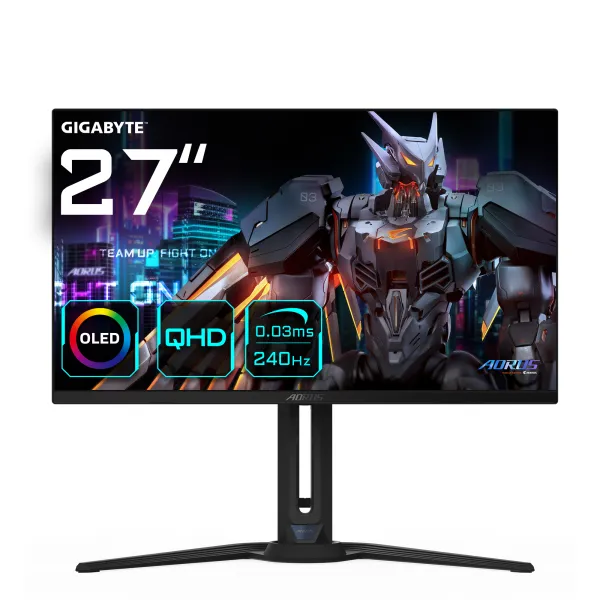 Monitor Gigabyte AORUS FO27Q2 27" QD-OLED QHD 240Hz 0.03ms HDR 400 FreeSync Premium