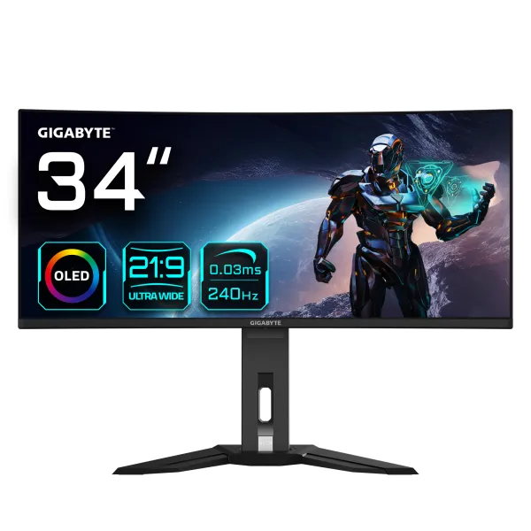 Monitor Gigabyte MO34WQC2 34" QD-OLED UltraWide QHD 240Hz FreeSync Premium Pro Curva