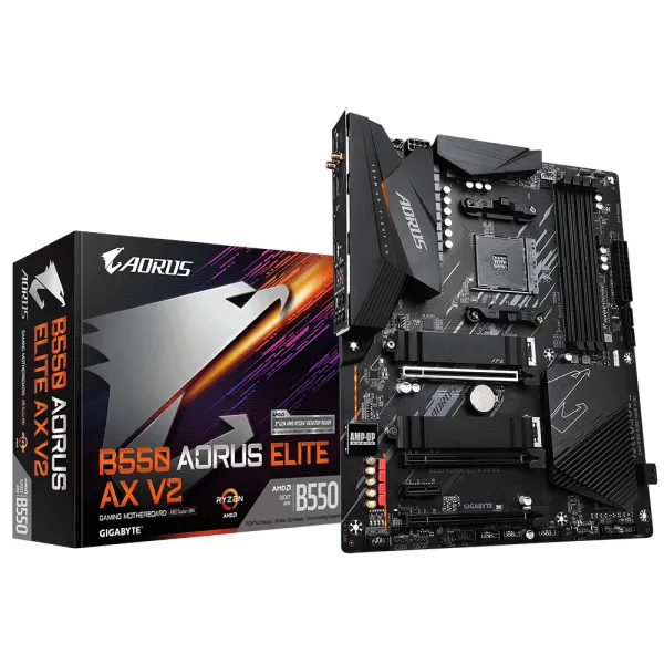 GIGABYTE B550 AORUS ELITE AX V2 placa base AMD B550 Zócalo AM4 ATX