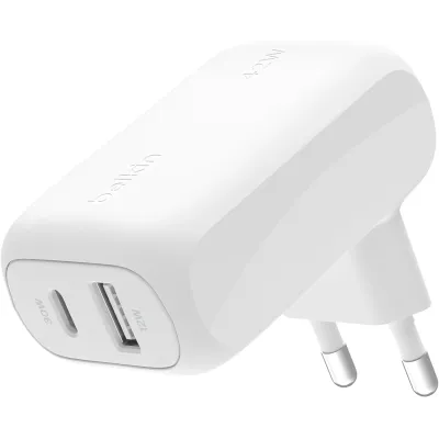 Belkin BoostCharge Cargador de Pared Doble 1x USB-C PD 3.0 30W