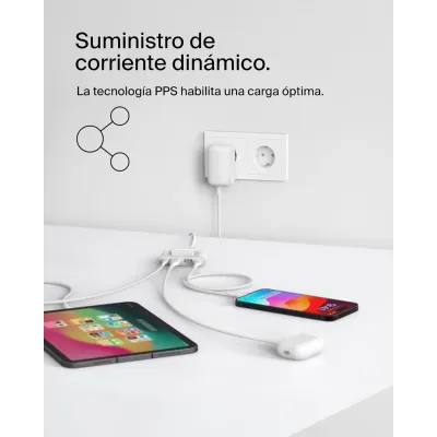 Belkin BoostCharge Cargador de Pared Doble 1x USB-C PD 3.0 30W