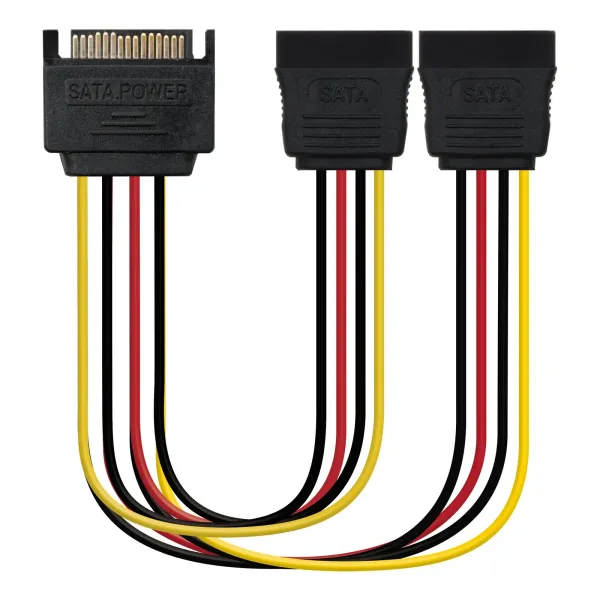 Nanocable Cable SATA Alimentación SATA/M/2xSATA/H 20 cm