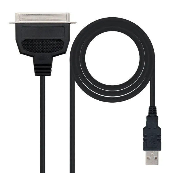 Nanocable Cable USB Tipo A Macho a Impresora Paralelo CN36(IEEE1284) Macho Negro