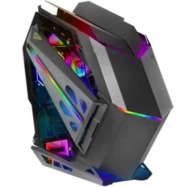 Torre PC Mars Gaming MC-TITAN Caja Gaming RGB XXL ATX Doble Tira LED Iluminación Frontal ARGB Negro