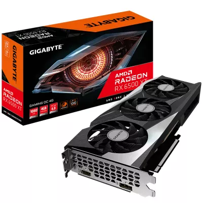 GIGABYTE GAMING Radeon RX 6500 XT OC 4G AMD 4 GB GDDR6 GIGABYTE GAMING Radeon RX 6500 XT OC 4G AMD 4 GB GDDR6