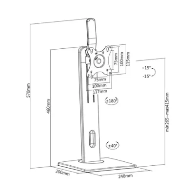 Aisens DT32TSR-063 Soporte de Mesa para Monitor de 17-32" VESA Aisens DT32TSR-063 Soporte de Mesa para Monitor de 17-32" VESA