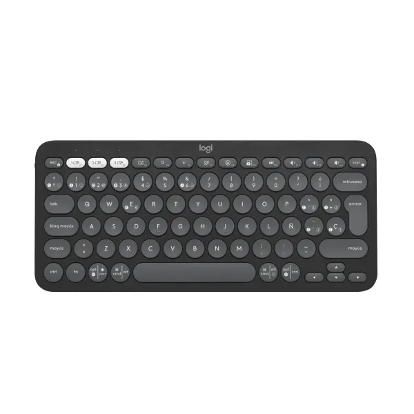 Logitech Pebble Keys 2 K380s Grafito Teclado Bluetooth Multidispositivo Windows, macOS, iPadOS, Android, ChromeOS