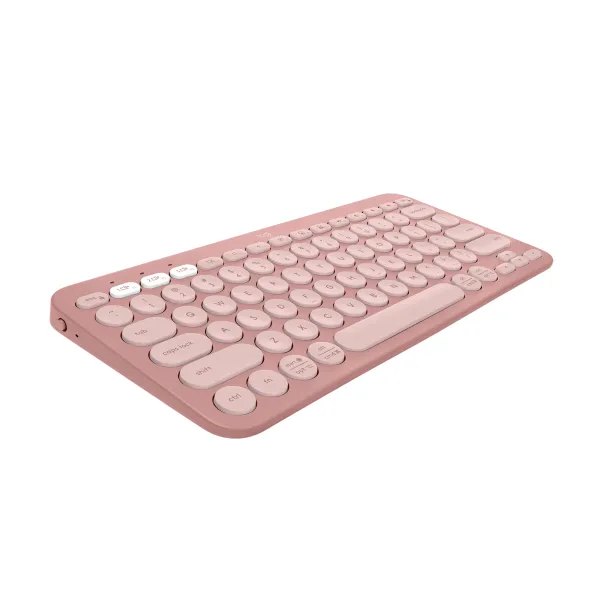 Logitech Pebble Keys 2 K380s Rosa Teclado Bluetooth Multidispositivo Windows, macOS, iPadOS, Android, ChromeOS
