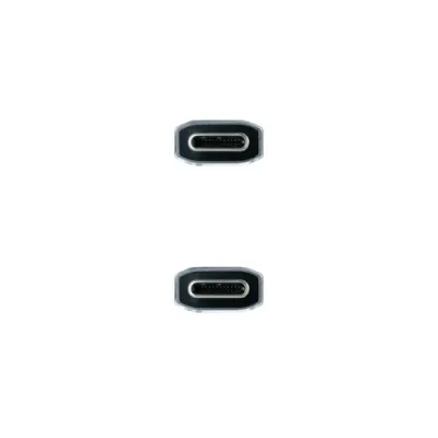 Nanocable Cable USB-C 3.1 Macho/Macho 1.5m Gris/Negro Nanocable Cable USB-C 3.1 Macho/Macho 1.5m Gris/Negro