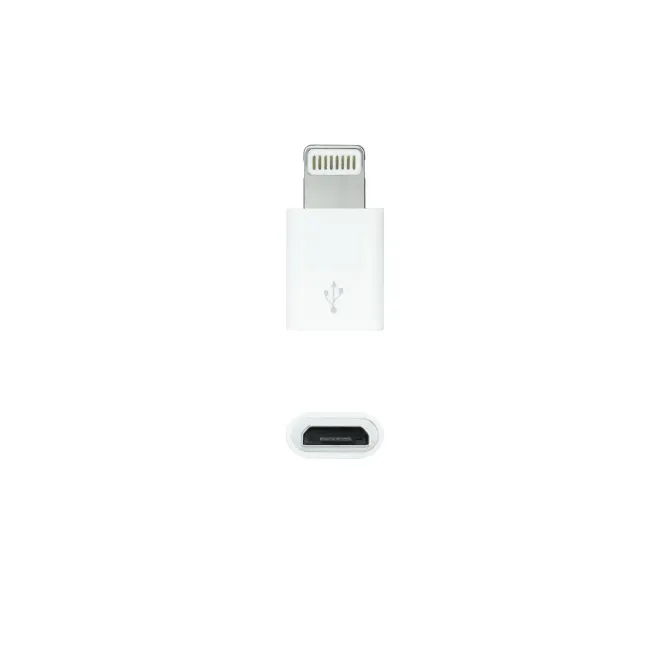 Nanocable Adaptador Lightning a Micro USB Blanco