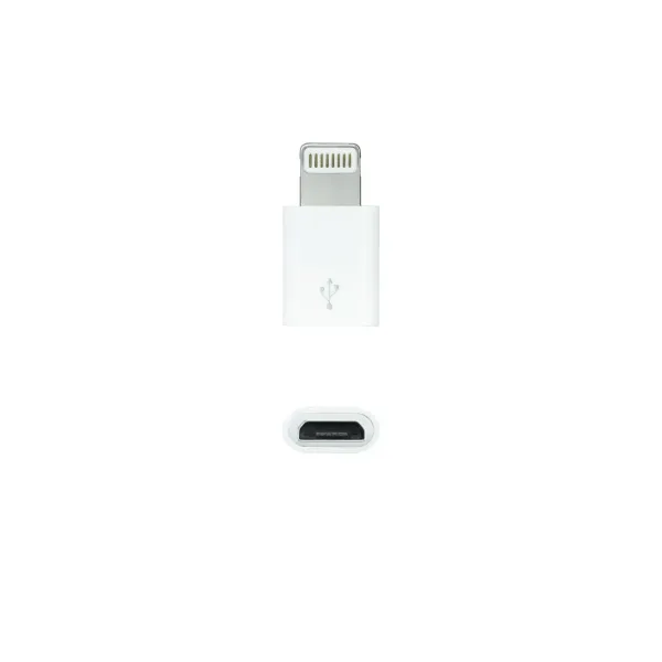 Nanocable Adaptador Lightning a Micro USB Blanco