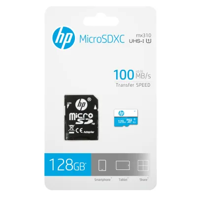 HP HFUD128-1U1BA MicroSDXC 128GB Clase 10 UHS-I + Adaptador