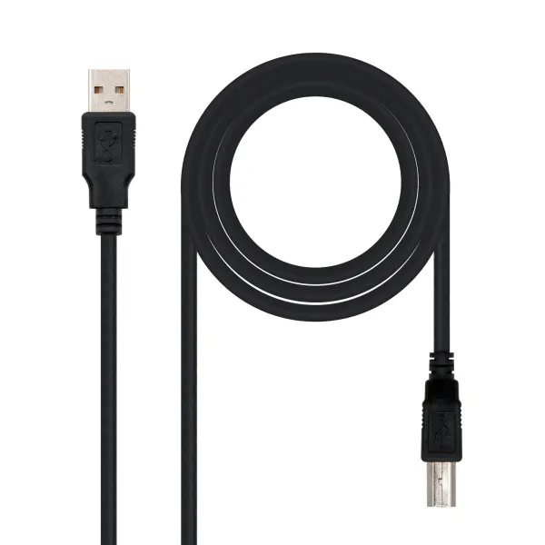 Nanocable Cable USB 2.0 Impresora Tipo A a Tipo B Macho/Macho 3m Negro