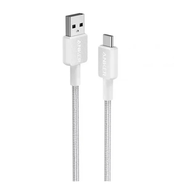 Anker Cable de Nylon Trenzado de USB-A a USB-C 0.9m Blanco 