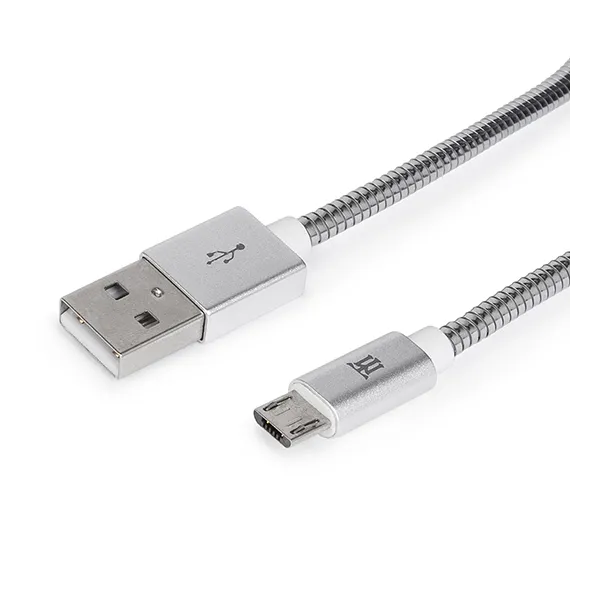 Maillon Cable Micro USB Metal 1m Plata