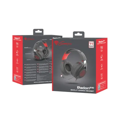 Genesis Radon 610 Auriculares Gaming 7.1 Negro/Rojo