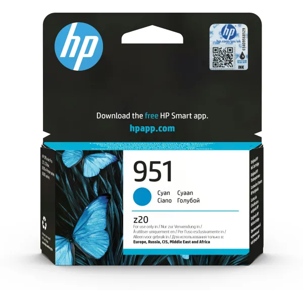 HP Cartucho de tinta original 951 cian
