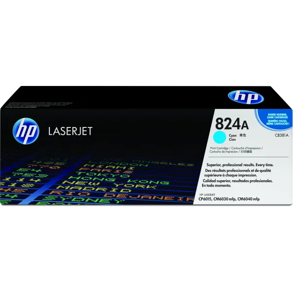 HP Cartucho de tóner original LaserJet 824A cian