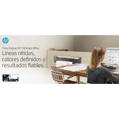 HP Cartucho de tinta DesignJet 728 negro mate de 300 ml HP Cartucho de tinta DesignJet 728 negro mate de 300 ml