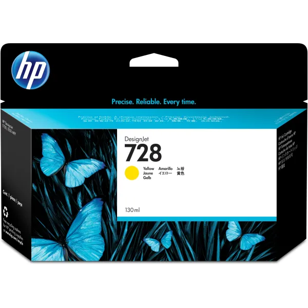 HP Cartucho de tinta DesignJet 728 amarillo de 130 ml